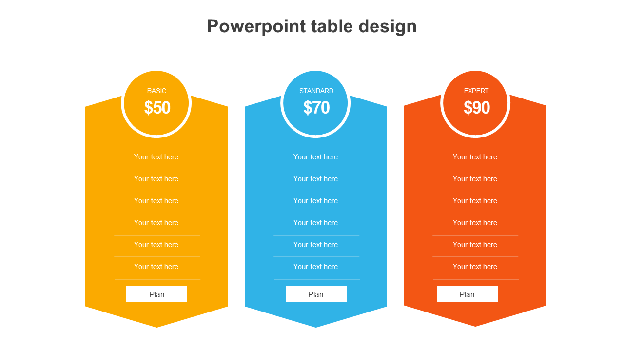 powerpoint table design